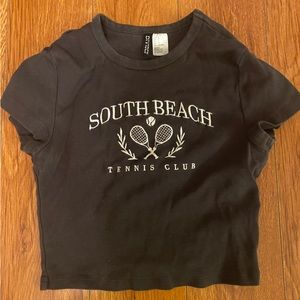 south beach tennis club crop top
